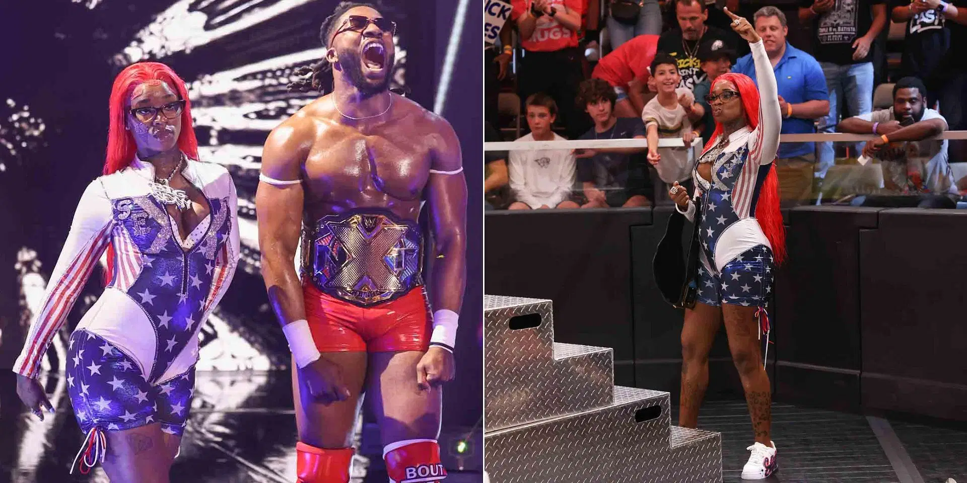 Sexyy Red appeared on NXT last week (Images via WWE.com)