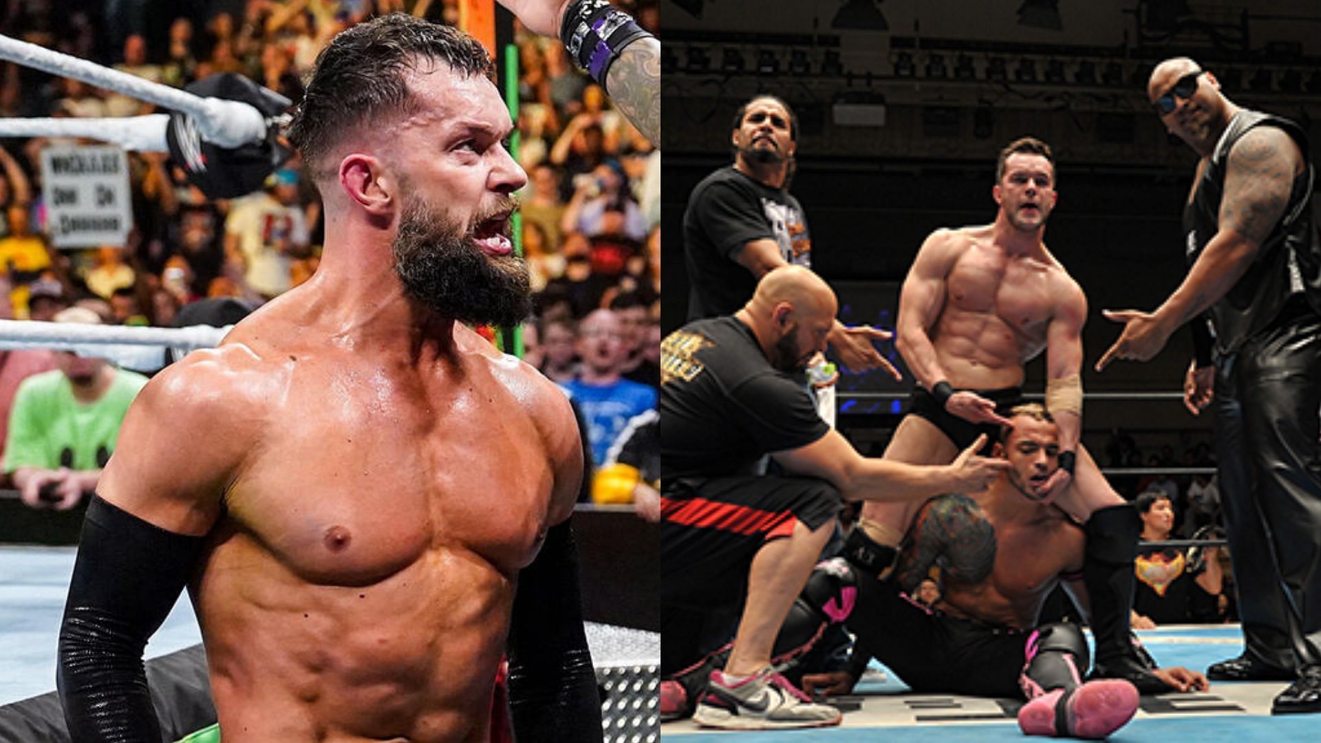 Finn Balor and the Bullet Club (Image Credits: WWE and NJPW on Twitter/X)