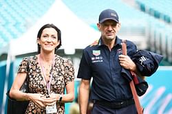 Adrian Newey's wife shares the Red Bull ace wearing Forrest Gump's 'I'm pretty tired, I think I'll go home now' T-shirt on vacation