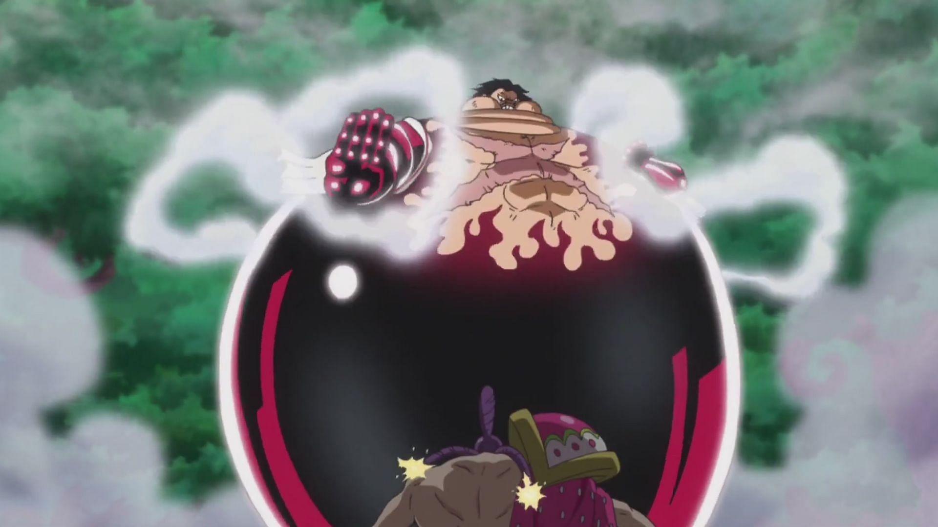 Luffy normally uses Haki, but this time he didn&#039;t even need it (Image via Toei Animation)