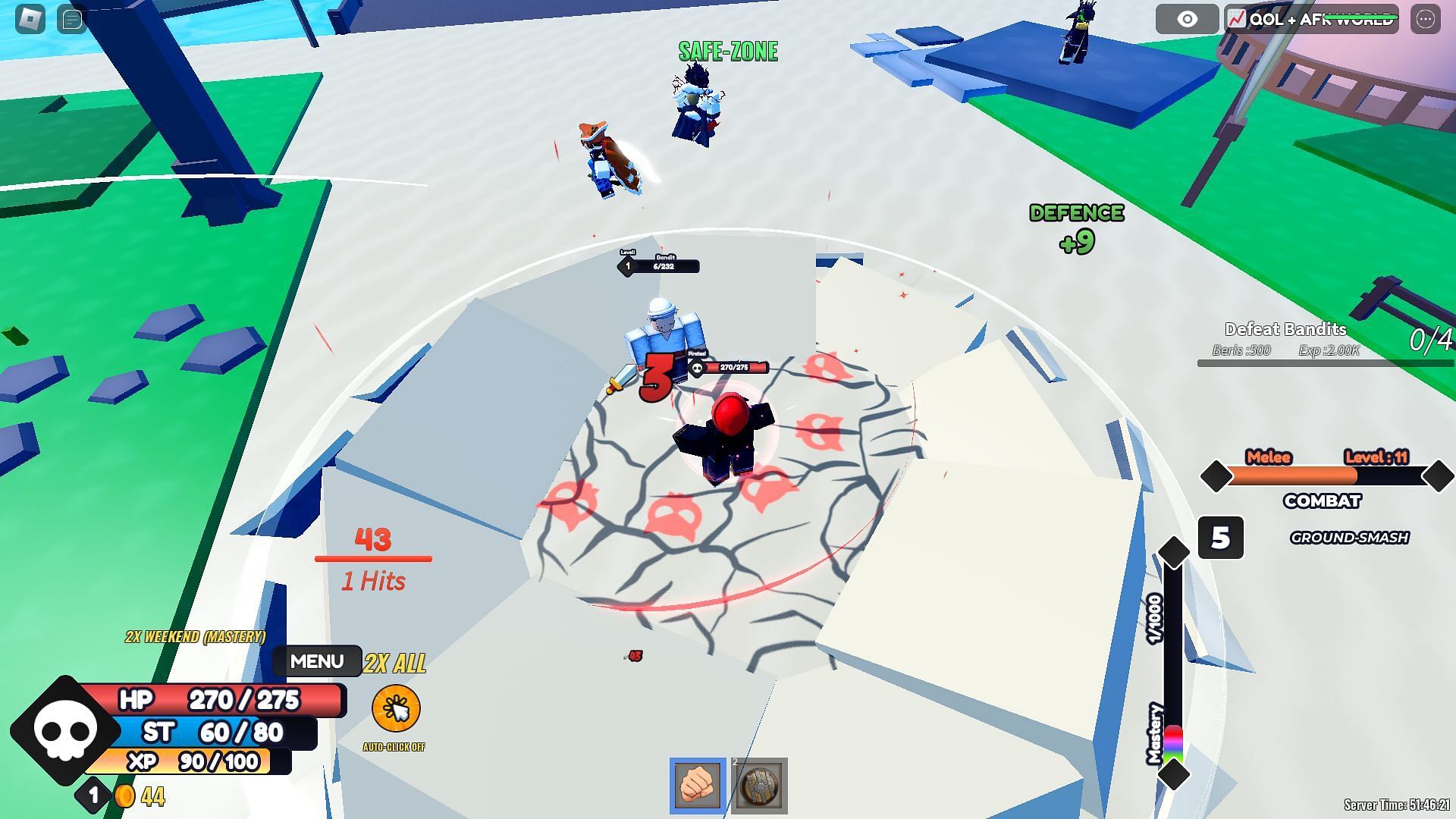 Combat fighting styel showcase (Image via Roblox)