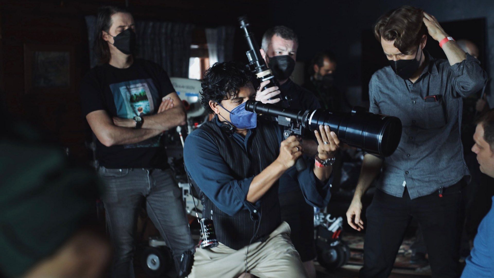 M. Night Shyamalan seen while directing the film (Image via X/@M. Night Shyamalan)