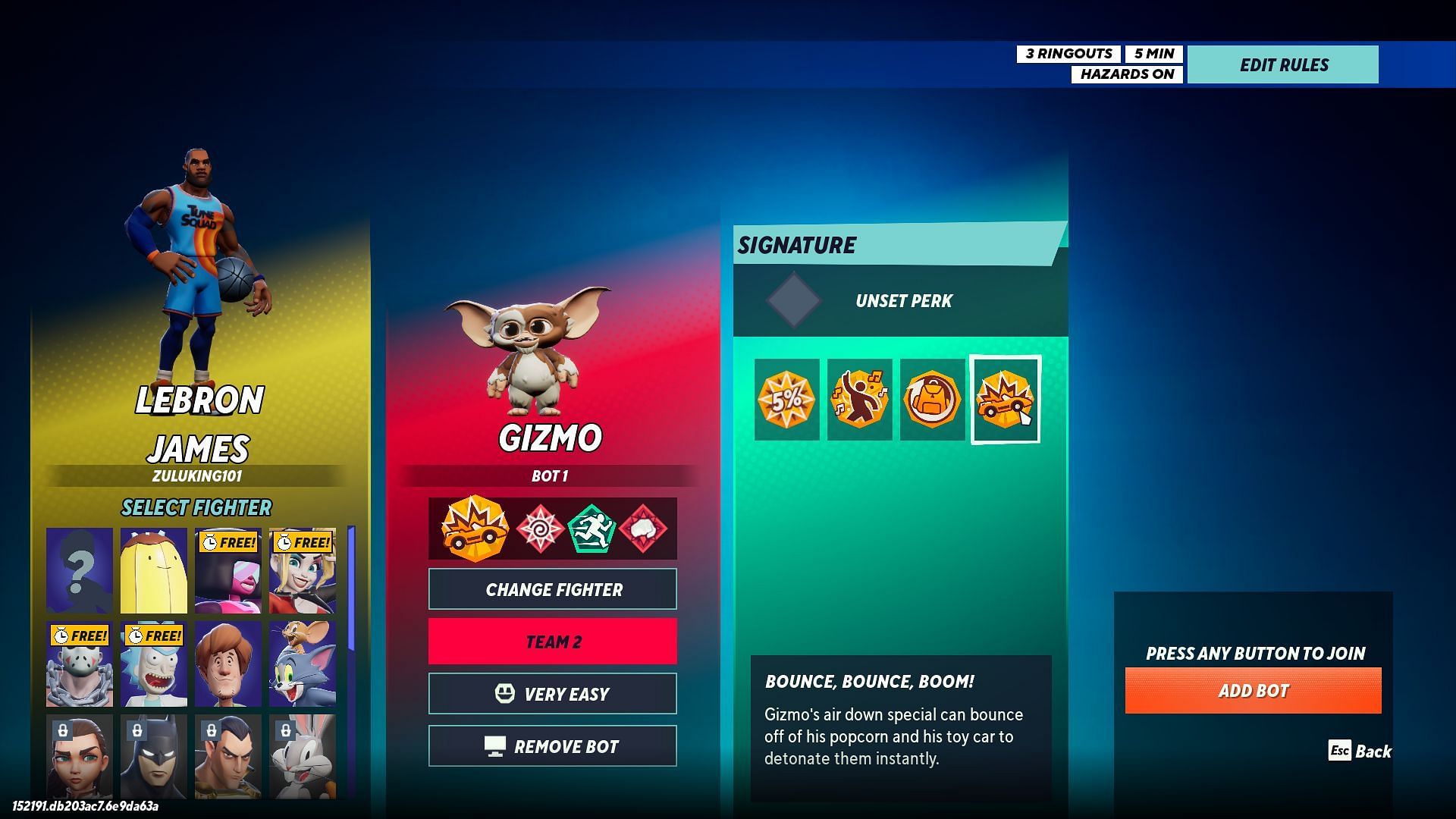 Gizmo&#039;s Bounce, Bounce, Boom! is a great signature perk. (Image via Warner Bros. Games)