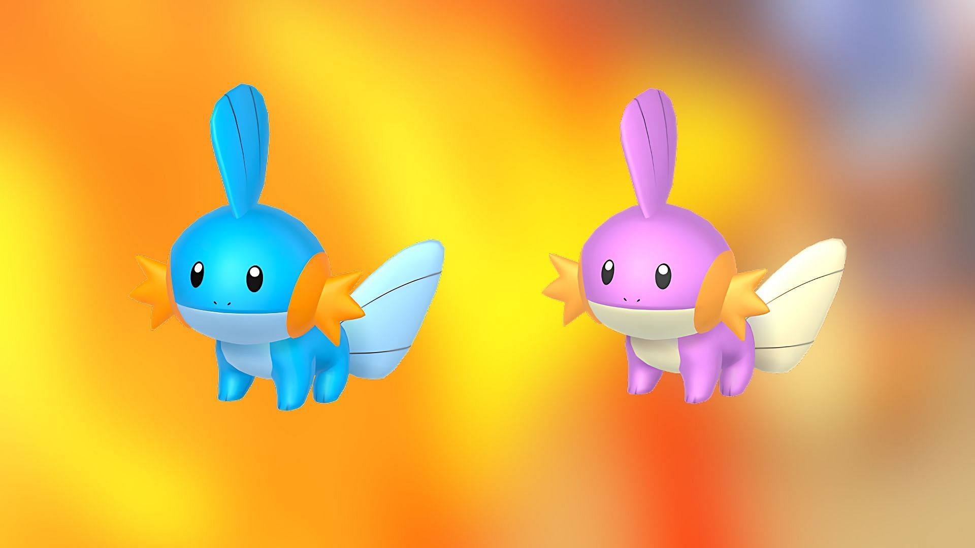 Mudkip and shiny Mudkip (Image via TPC)