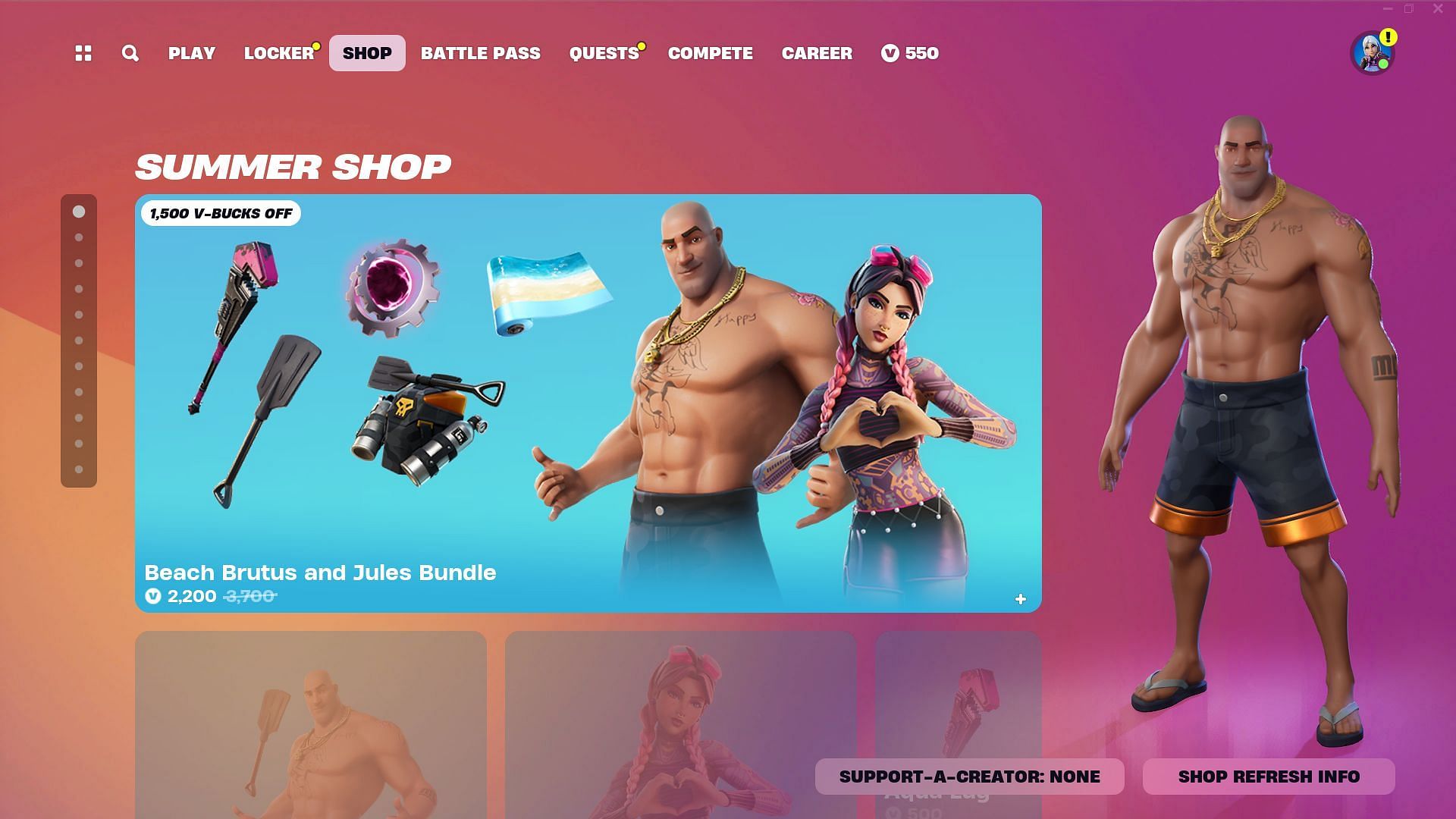 You can now purchase Beach Brutus and Beach Jules skin in Fortnite (Image via Epic Games)