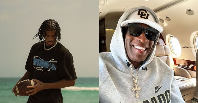 “Hard work is easy work” - $45M worth Deion Sanders posts a comical old video of son Shedeur Sanders getting a haircut