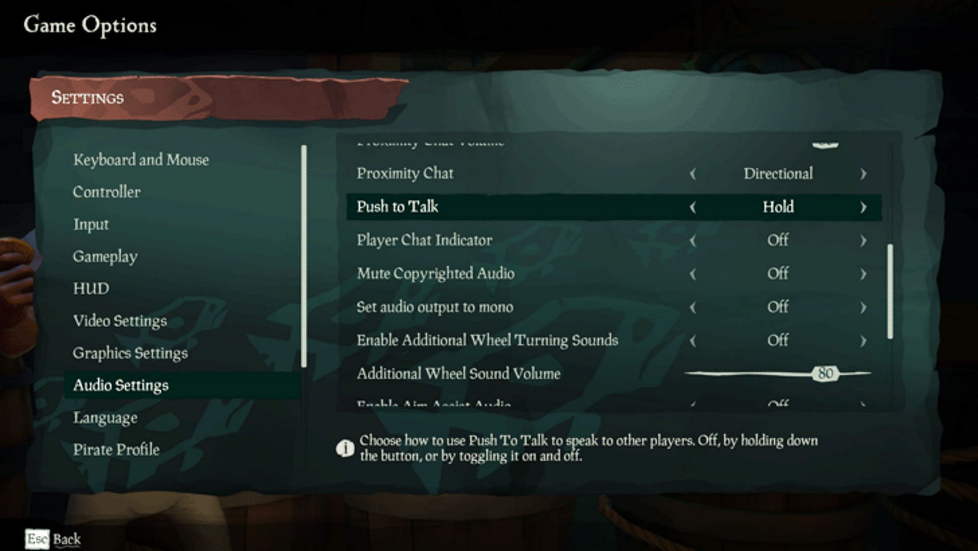 Audio settings (Image via Rare)