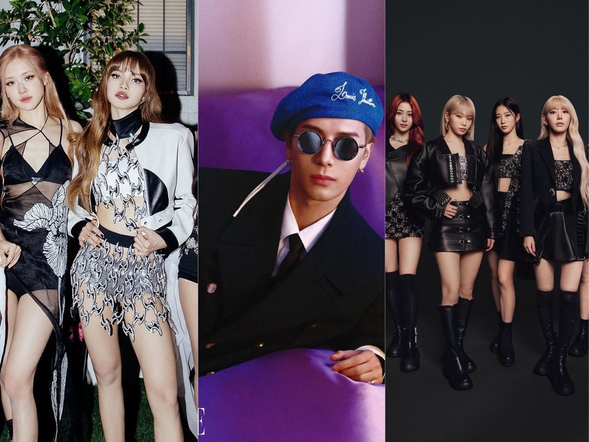 K-Pop idols who have performed in Coachella (Image via Instagram/ blackpinkofficial/ jacksonwang852g7/ le_sserafim)