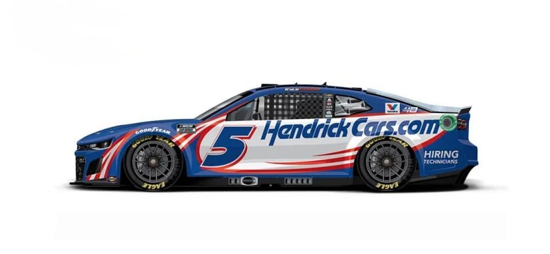 Kyle Larson&#039;s #5 HendrickCars.com Chevrolet (source: NASCAR)