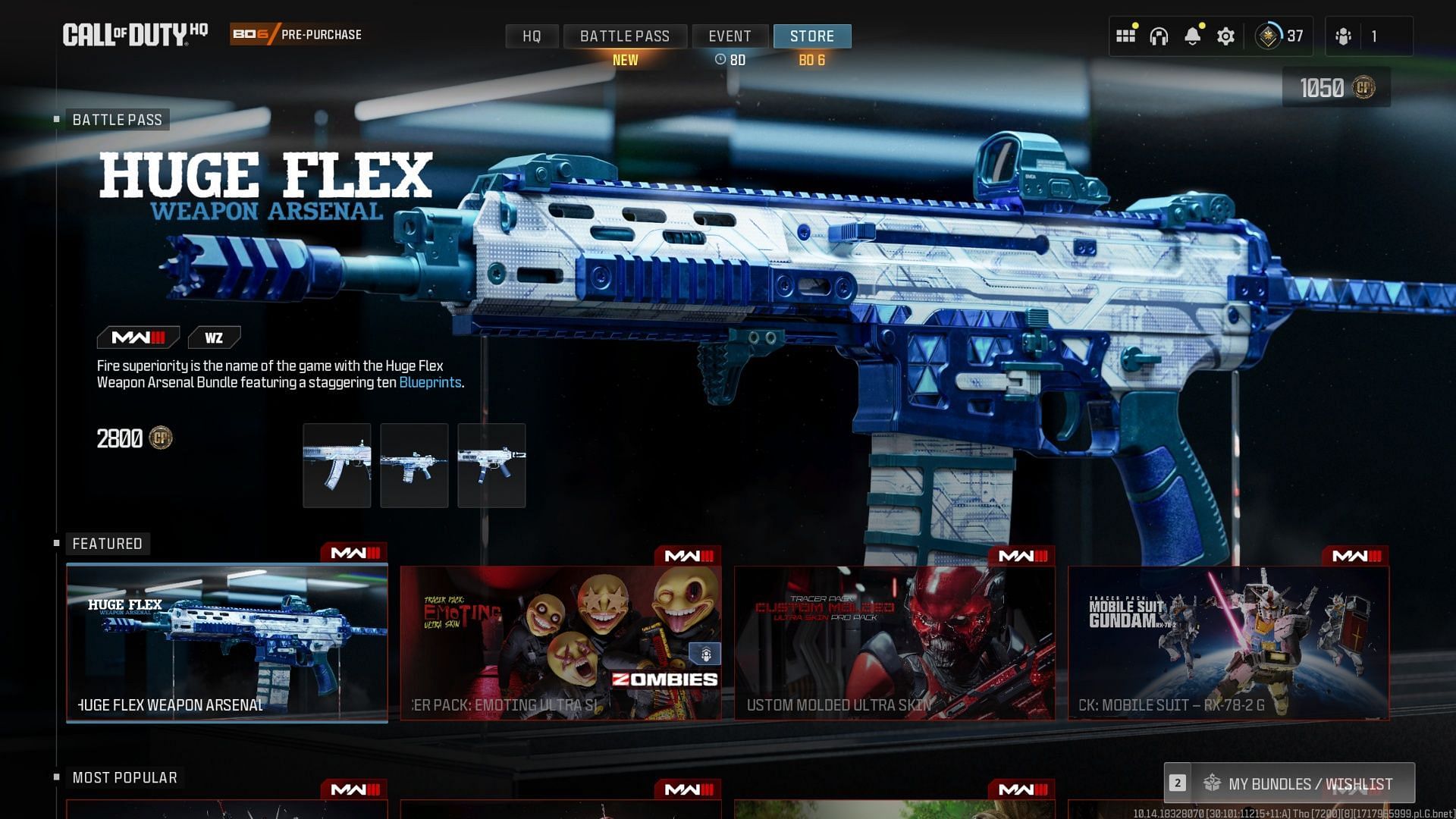 Huge Flex Weapon Arsenal price (Image via Activision)