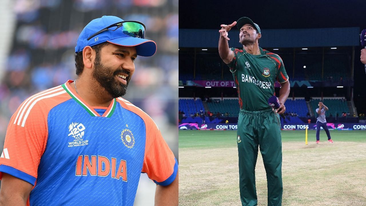 रोहित शर्मा (बाएं) नजमुल होसैन शान्तो (दाएं) (Photo Credit: X/@BCCI, X/@BCBtigers)