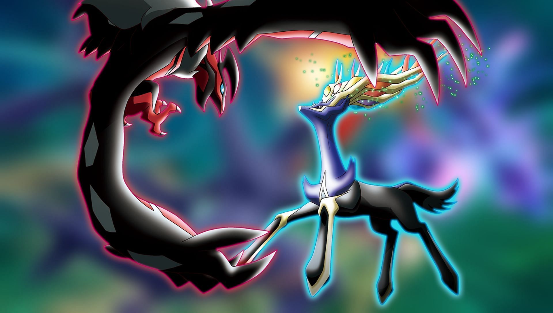 Official artwork for Xerneas and Yveltal