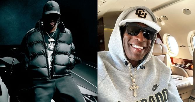 IN PHOTOS: Deion Sanders’ son Shilo Sanders rocks all black look with special tribute to dad featuring Air DT Max 96 sneakers