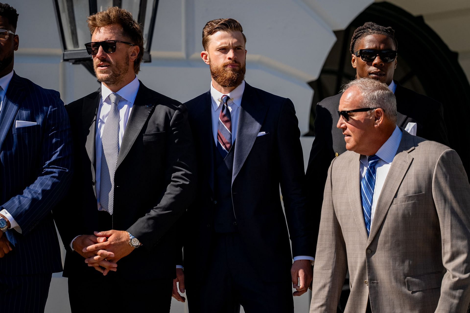 Harrison Butker (Center) at Kansas City Chiefs White House Visit