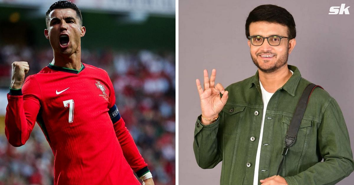  Cristiano Ronaldo and Sourav Ganguly (image via Instagram )