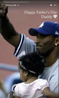 Natalia Bryant wishes her dad on Father's Day