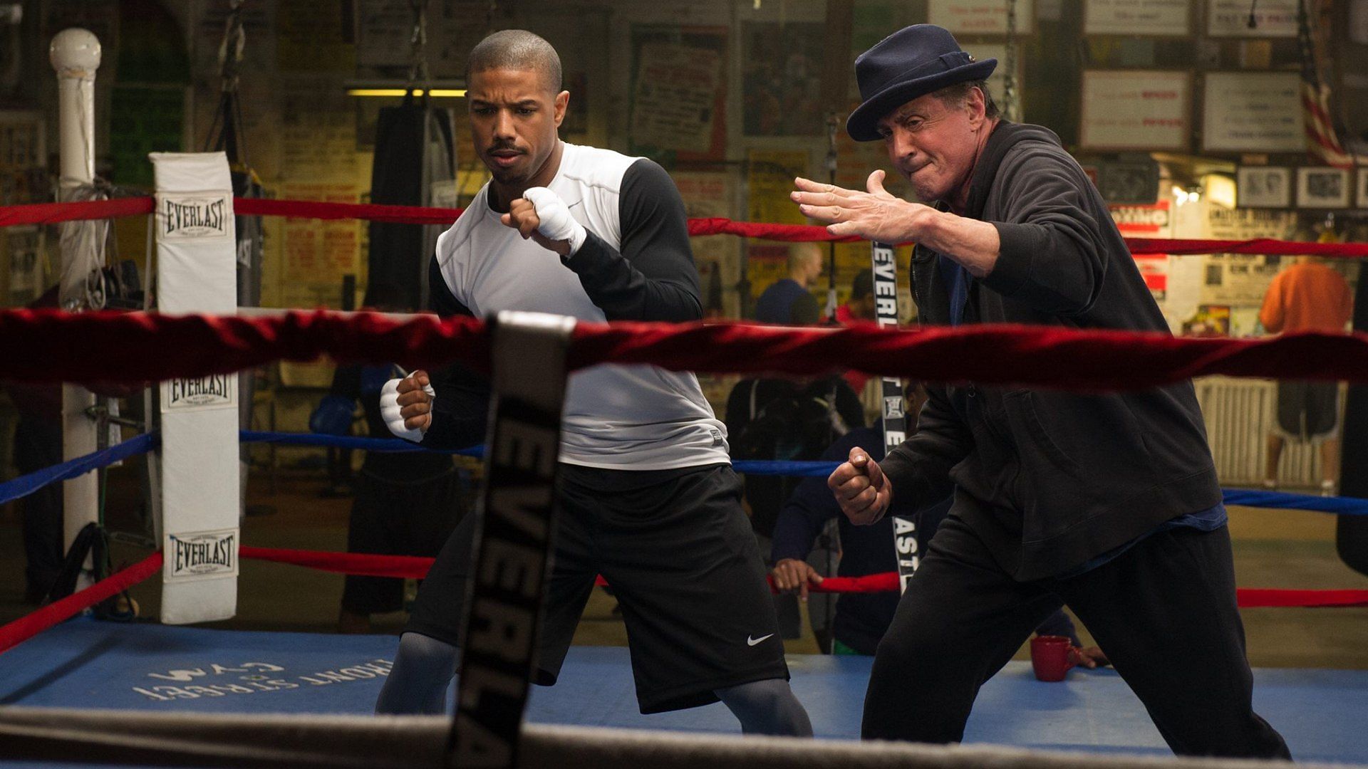 Michael B. Jordan and Sylvester Stallone in a scene from the film (Image via Facebook/Creed)