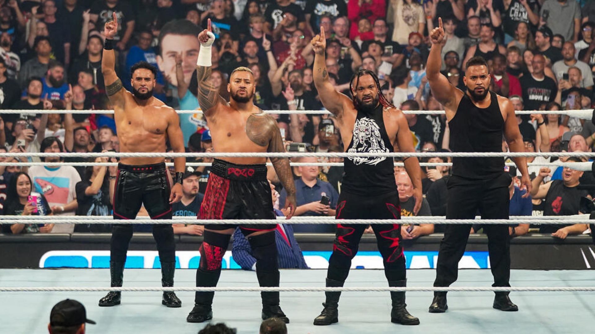 Solo Sikoa stood tall with The Bloodline! [Image credit: WWE.com]