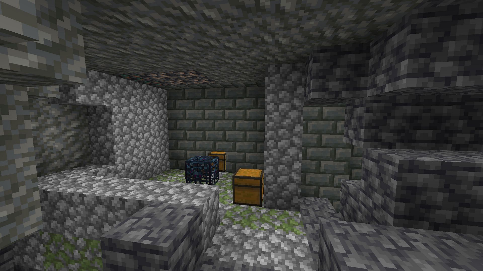 Monster room&#039;s are the most iconic mob spawner structure (Image via Mojang)