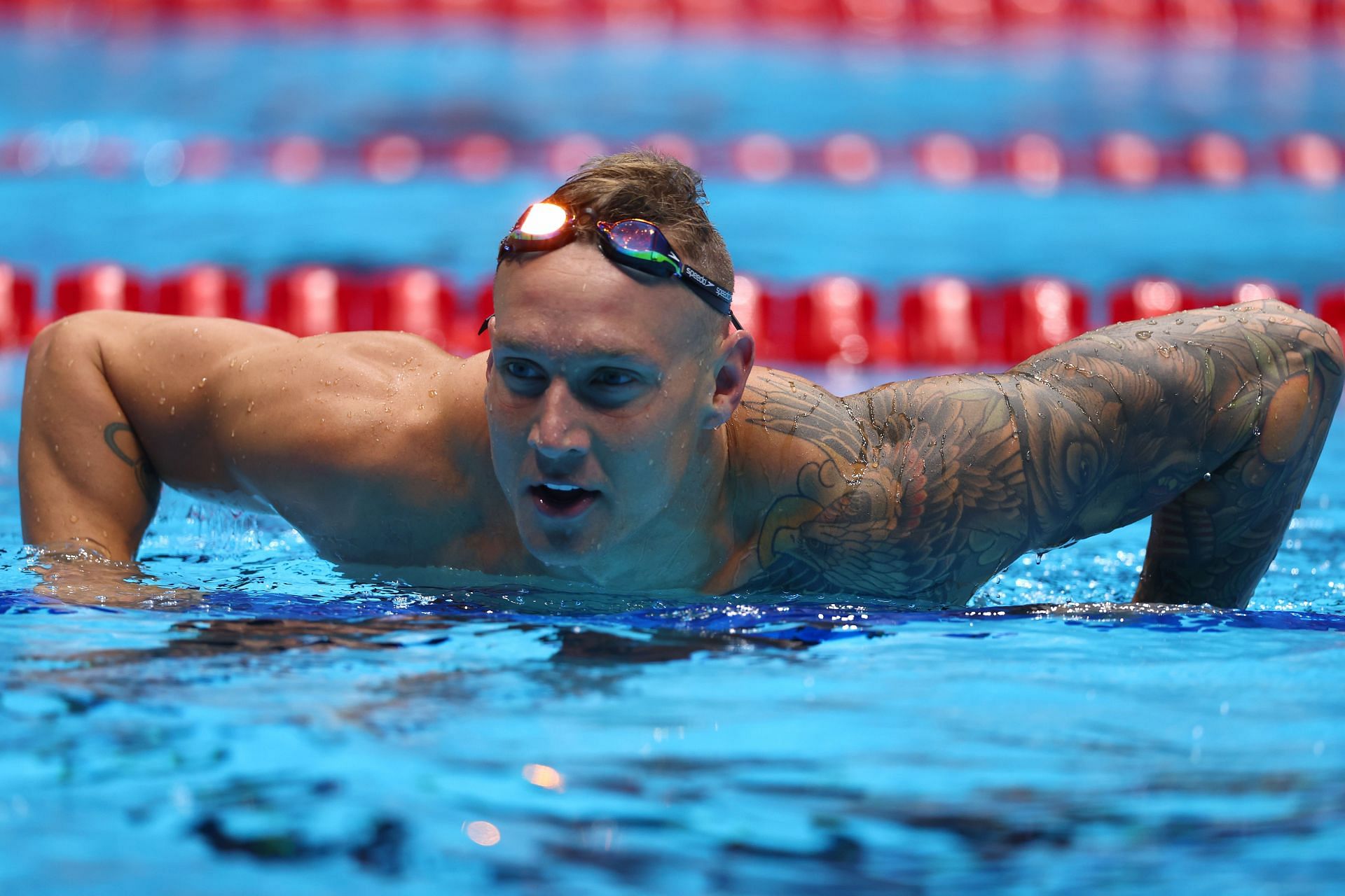 Caeleb Dressel at the 2024 U.S. Olympic Team Trials (Photo by Maddie Meyer/Getty Images)