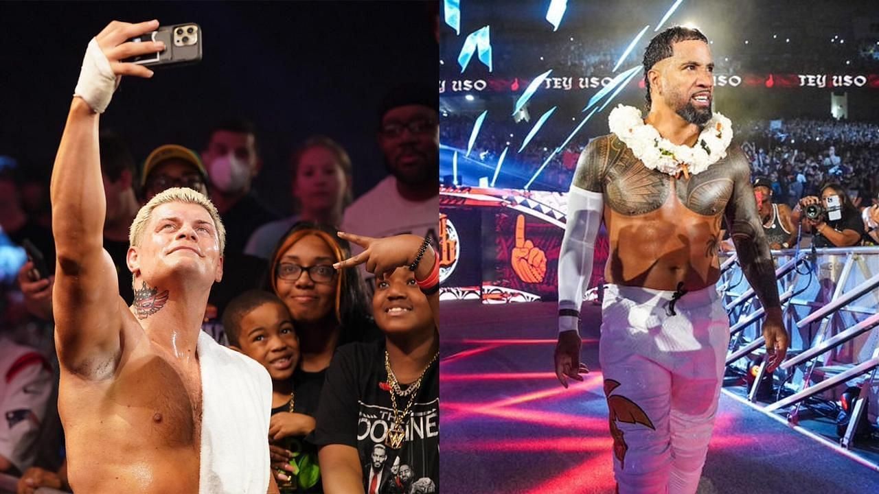 Cody Rhodes (left); Jey Uso (right)