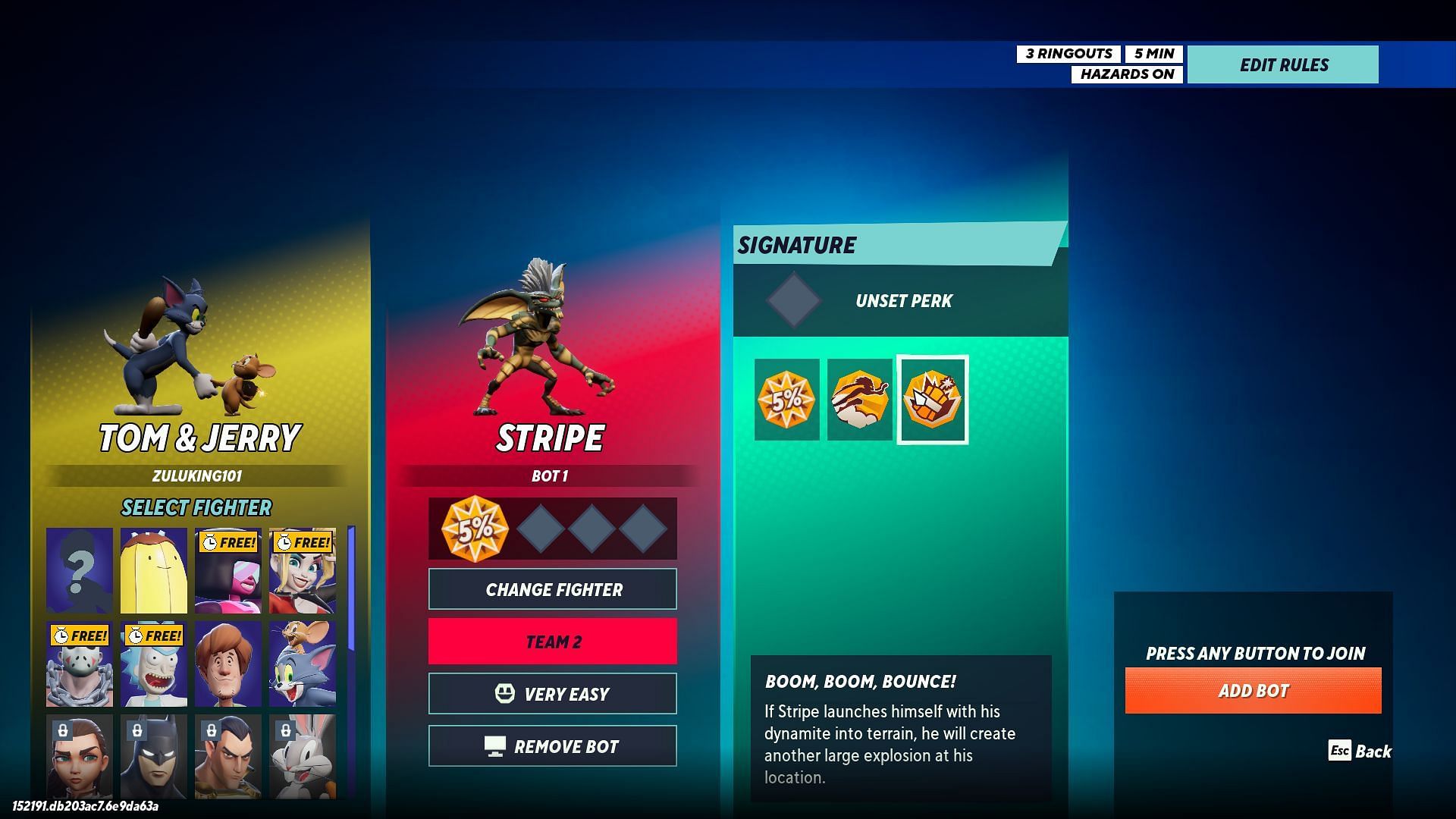 &quot;Boom, Boom, Bounce&quot; is a great signature perk choice for Stripe (Image via Player First Games)