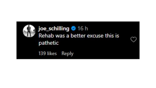 Joe Schilling's comment