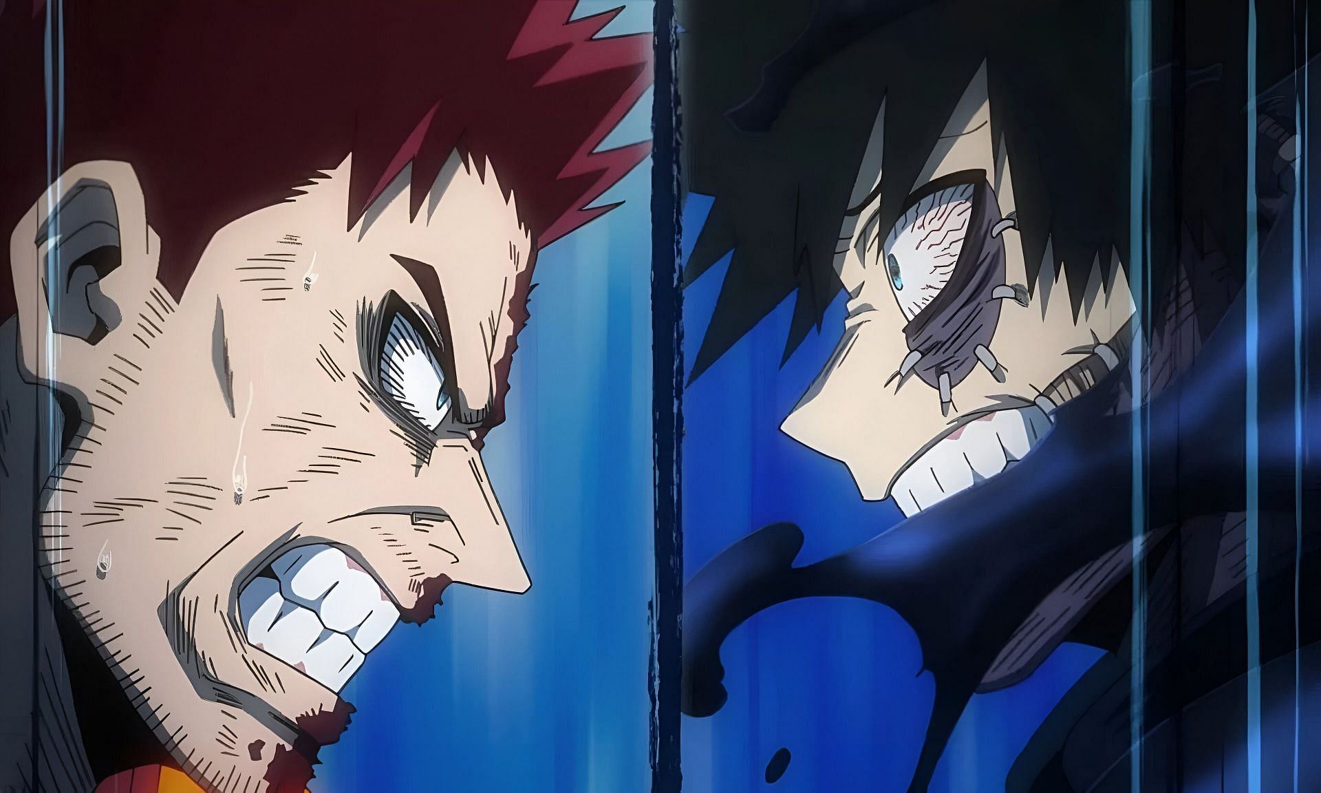 Endeavor (left) and Dabi (right) as seen in the anime (Image via Bones)