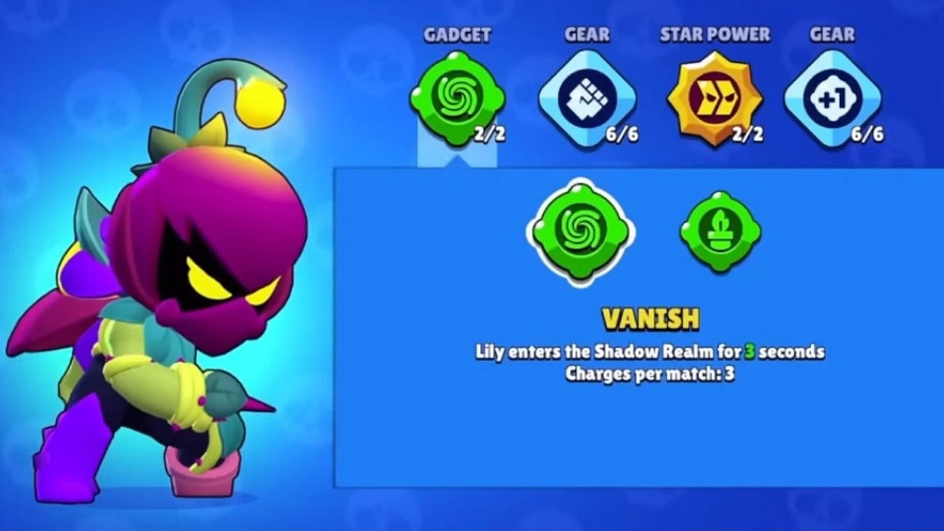 Description of Lily&#039;s Vanish Gadget (Image via Supercell)