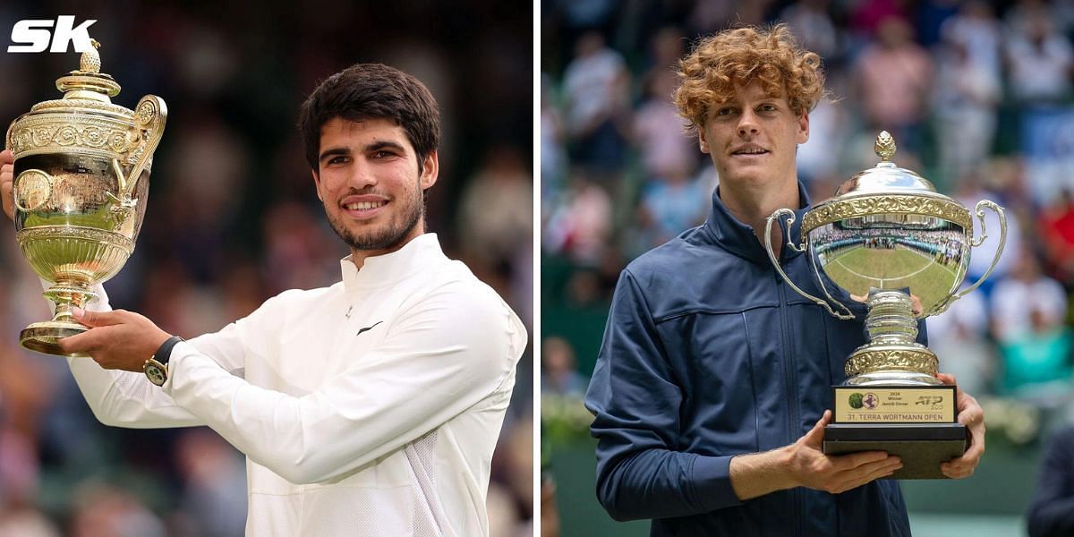 Carlos Alcaraz and Jannik Sinner are among the title contenders at Wimbledon (All images sourced from Getty)