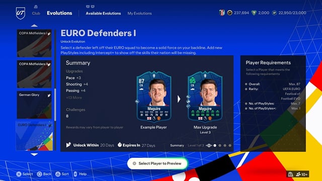 EA FC 24 EURO/Copa America Defenders Evolutions guide: Best players to ...