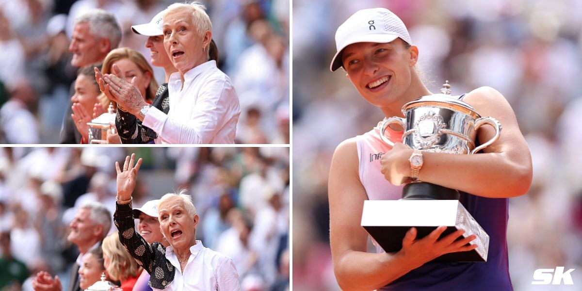 Martina Navratilova and Iga Swiatek (Source:Getty)