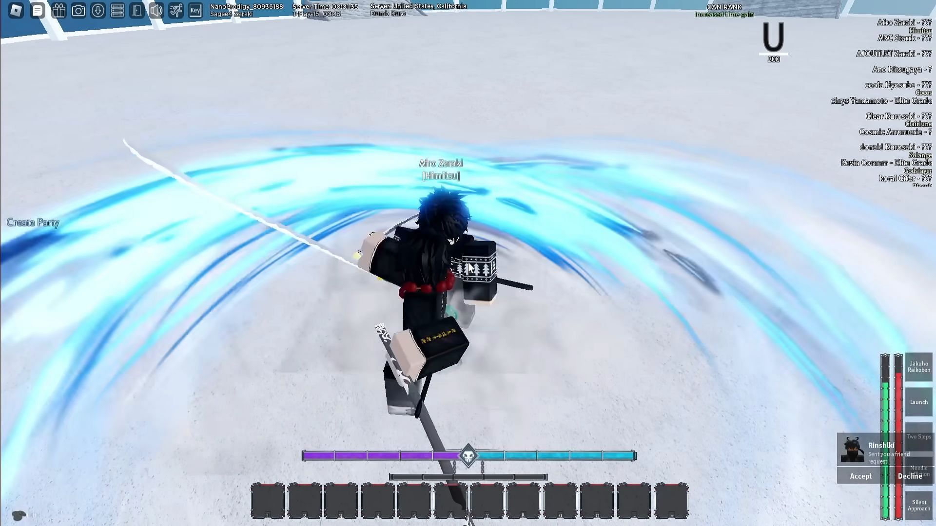 Yamato&#039;s critical attack (Image via Roblox || NanoProdigy/YouTube)