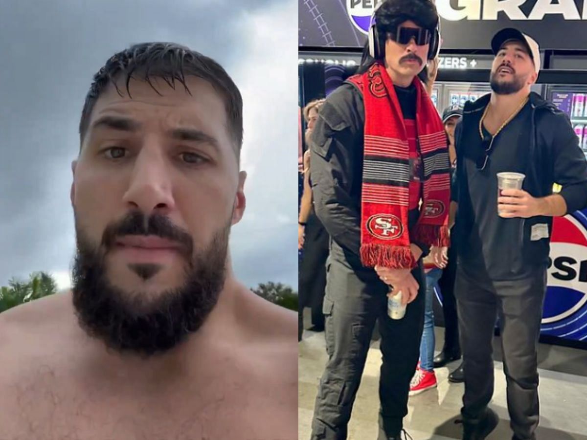 Nickmercs defends Dr DisRespect after recent allegatiosn surfaced against the streamer (Image via X and Instagram/Nickmercs)