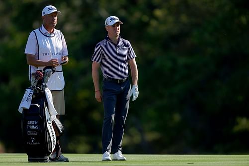 Jim Bones Mackay and Justin Thomas on the golf course