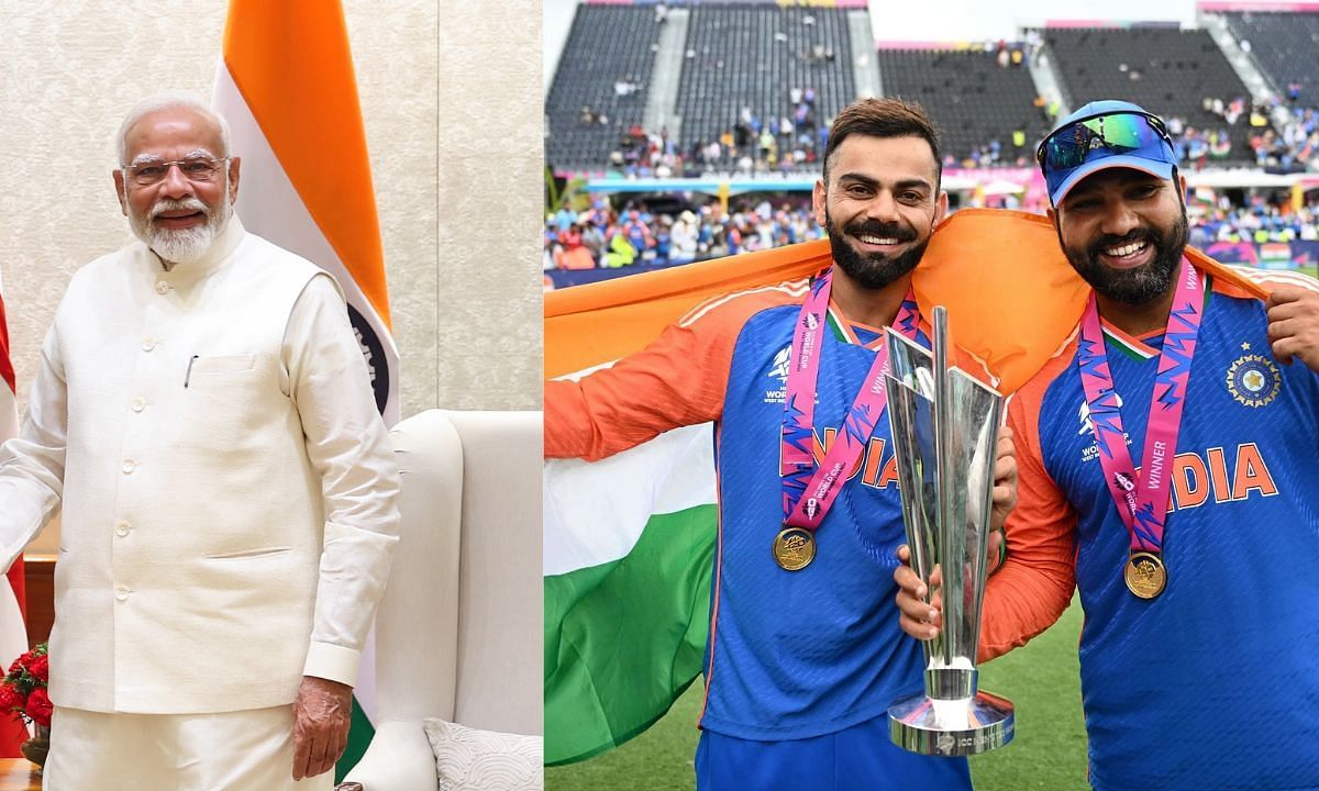 पीएम मोदी ने भारतीय खिलाड़ियों से की बात (Photo Credit - @narendramodi/Getty)