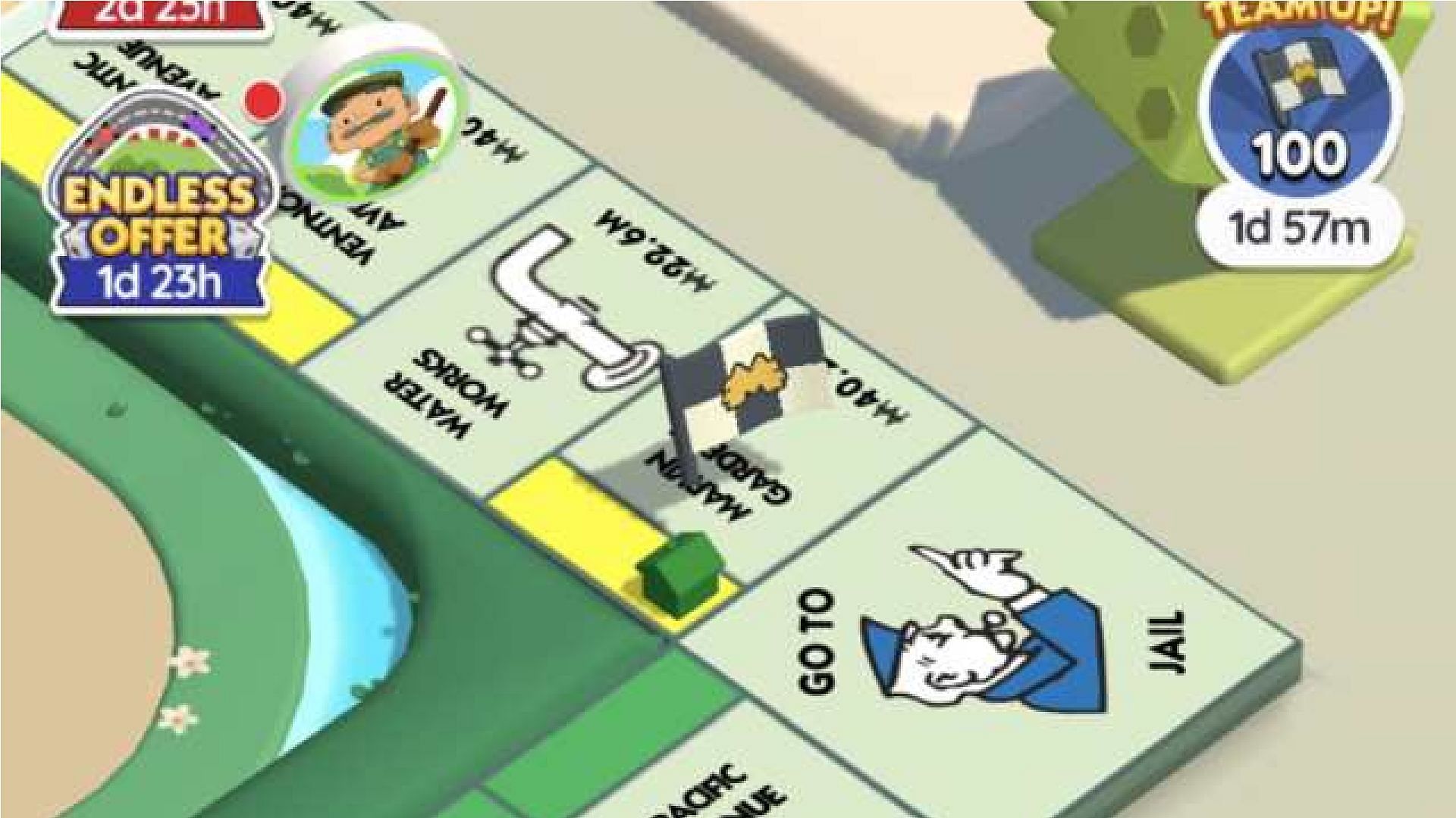 Flags are scattered on the board (Image via Scopely)