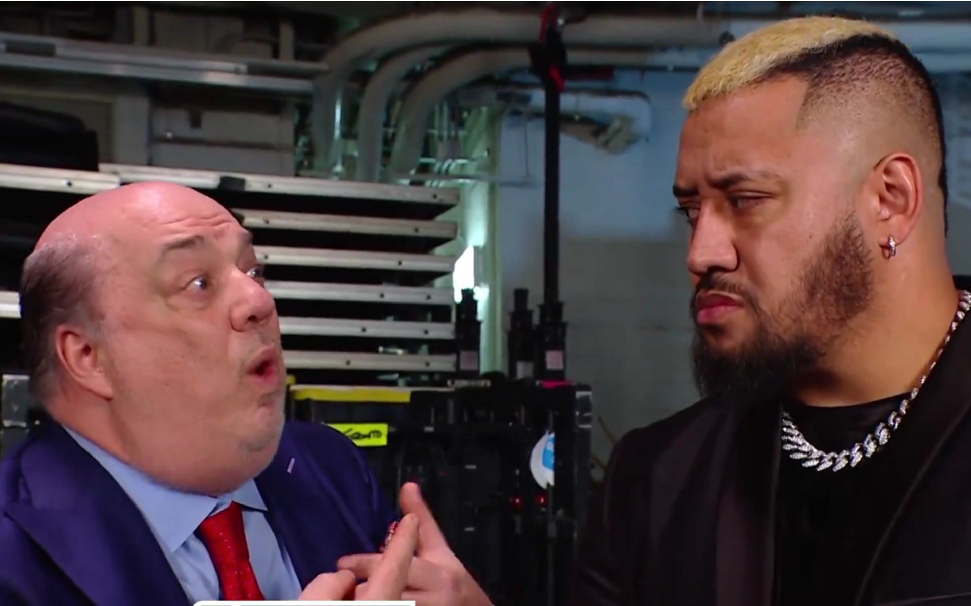 Solo Sikoa reveals Jacob Fatu's status to Paul Heyman backstage on SmackDown