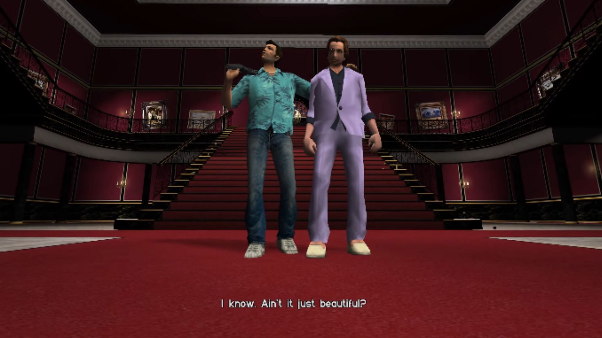 Tommy and Ken Rosenberg after the final battle (Image via YouTube/GTA Series Videos)