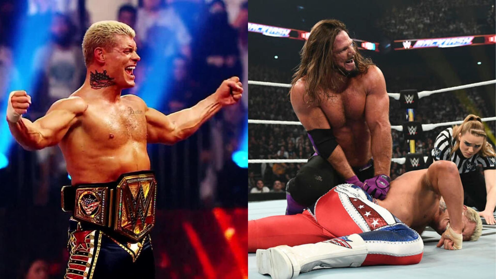 Cody Rhodes and AJ Styles crossed paths in a title match at Backlash France