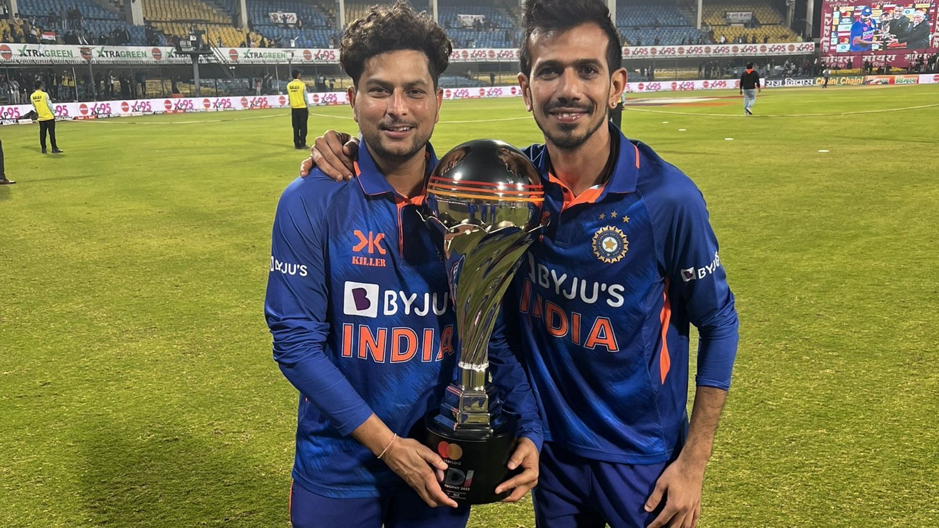 Kuldeep Yadav (L) &amp; Yuzvendra Chahal (P.C.: Kuldeep Yadav X)