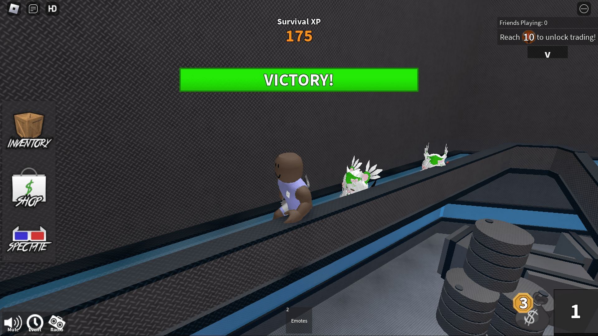 Gameplay screenshot from Plat&#039;s MM2 (Image via Roblox)