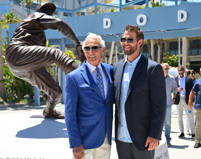 “Imagine that rotation together in their prime” - Fans overwhelmed with image of Clayton Kershaw in frame with legendary Dodgers pitchers