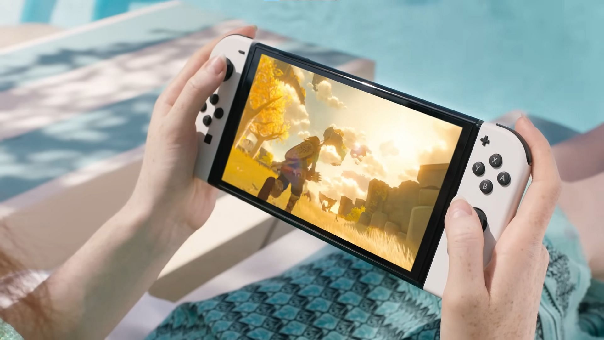 Picture of Nintendo Switch running The Legend of Zelda