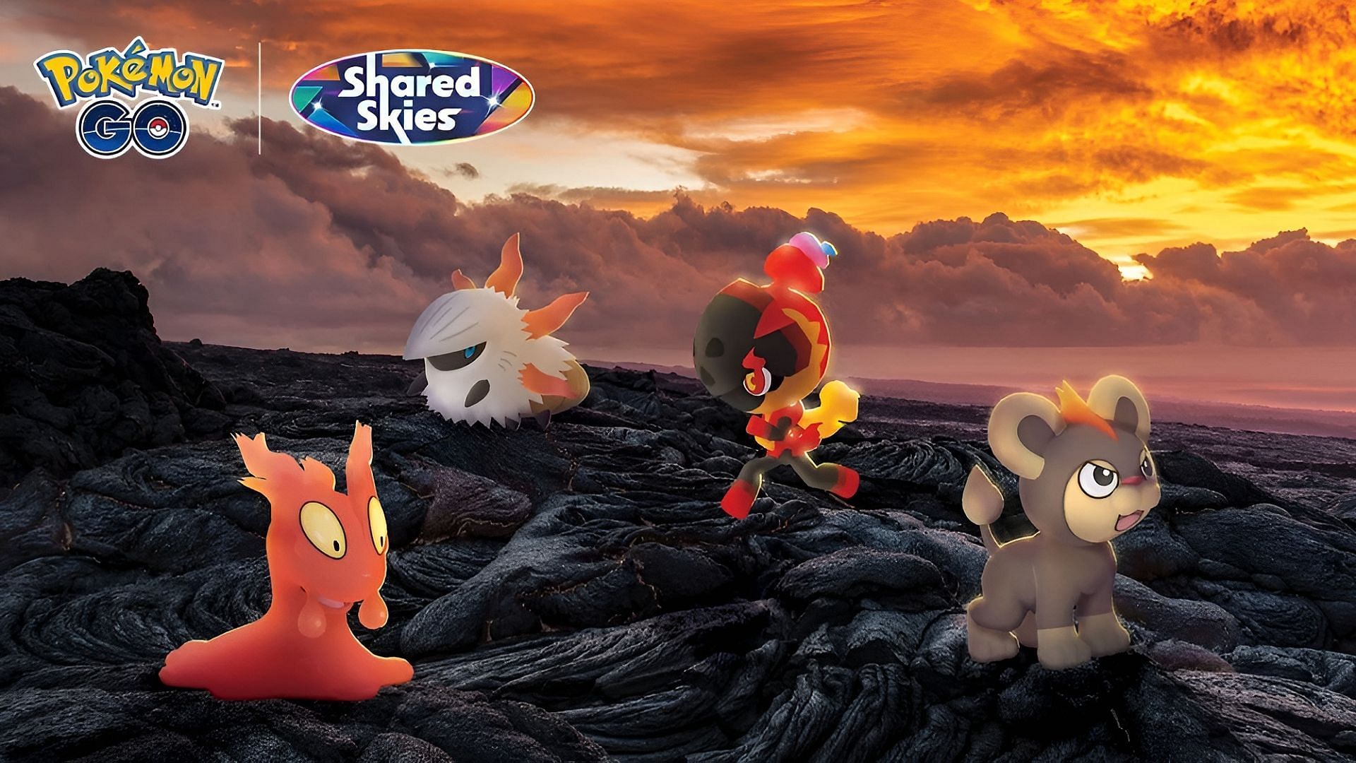 Some of Pokemon GO&#039;s intriguing Fire-types came out to play during Scorching Steps (Image via Niantic)