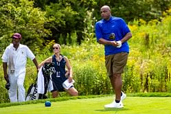 Charles Barkley links up with millionaire Steve Harvey at golf charity event