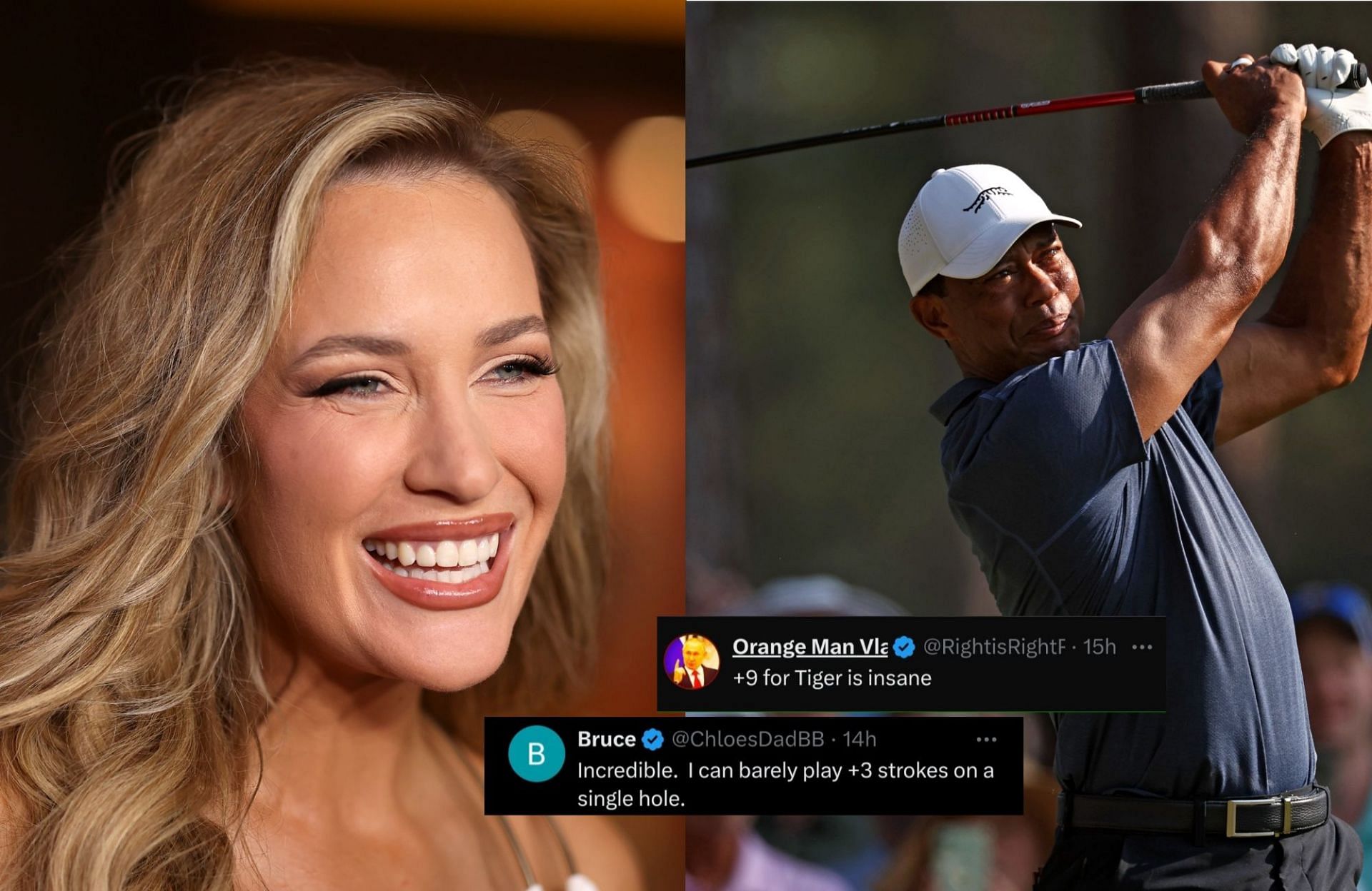 Paige Spiranac and Tiger Woods (Image via Getty)