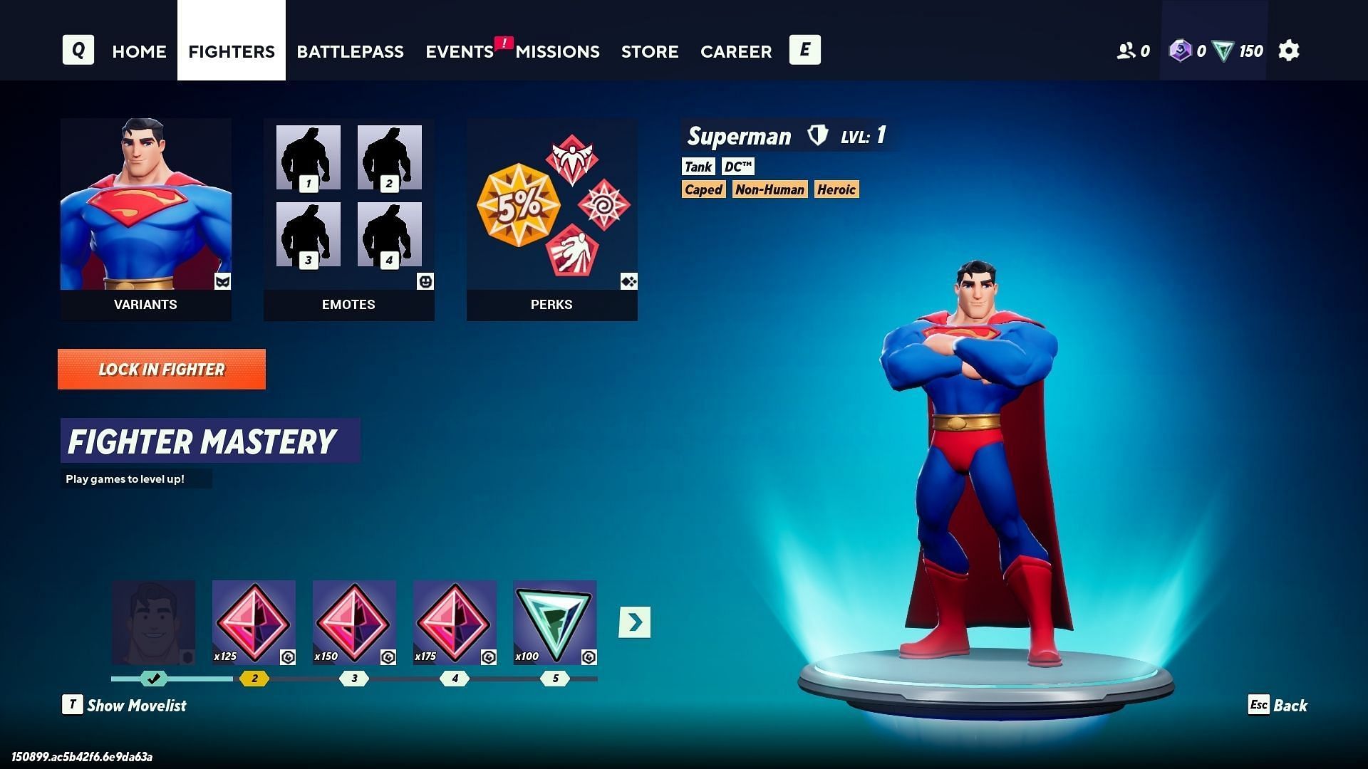 Superman can be unlocked from the shop by spending Gleamium or Fighter currency. (Image via Warner Bros. Games)