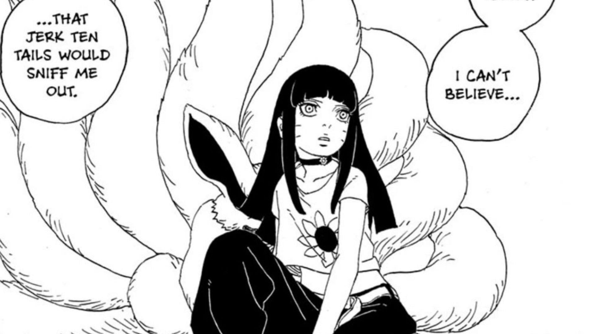 Himawari and Kurama as shown in the manga (Image via Shueisha)