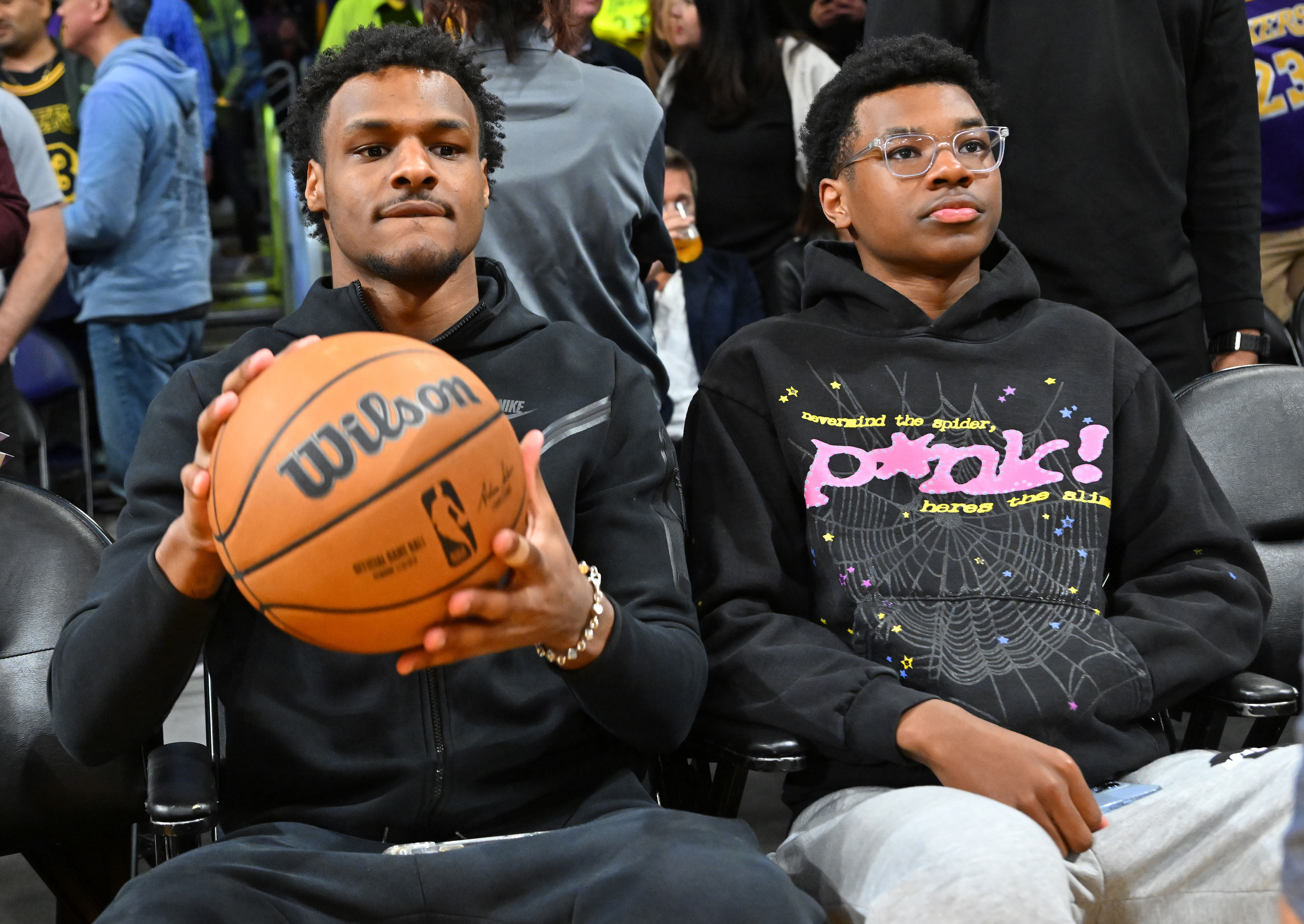 LeBron James wants to play with Bronny and Bryce James in the NBA. (Photo: IMAGN)